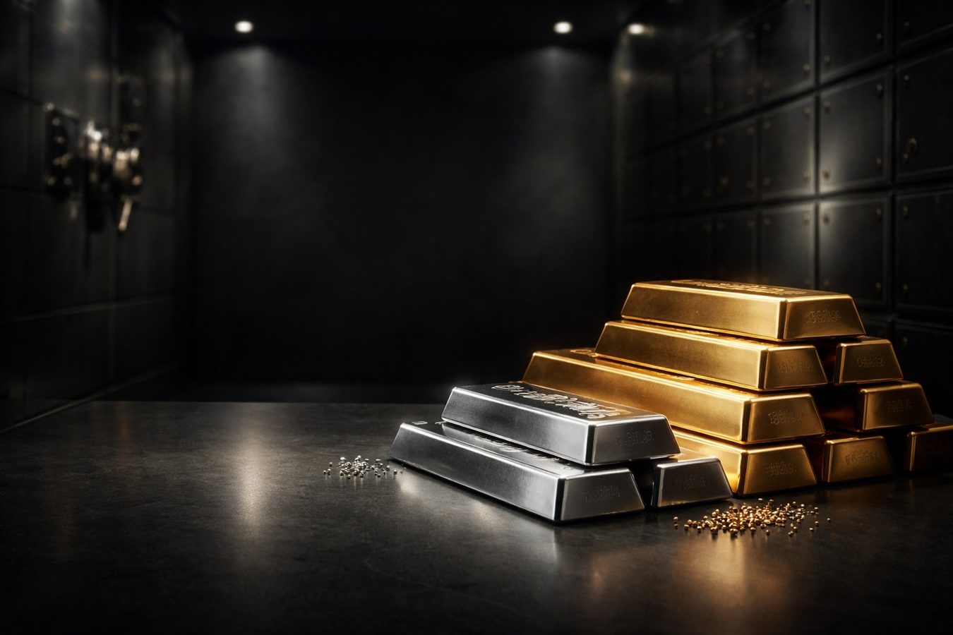 Gold und Silber Barren